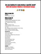 2024 Camps by Week